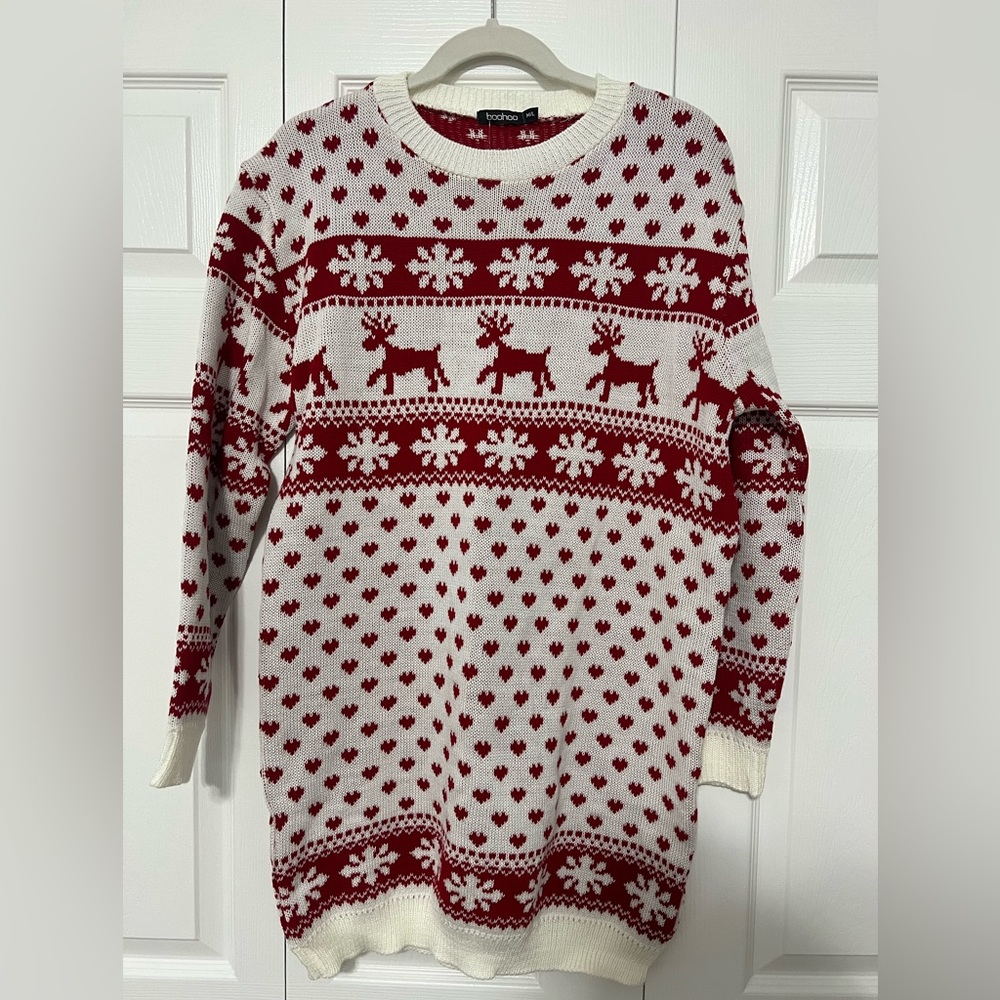 Boohoo knit mini sweater dress